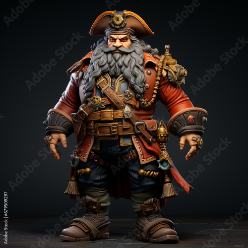 3D cartoon of a pirate