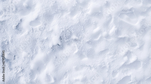 雪の地面を俯瞰したテクスチャー、冬の背景素材 photo