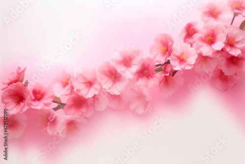 pink cherry blossom flowers background  Generative AI