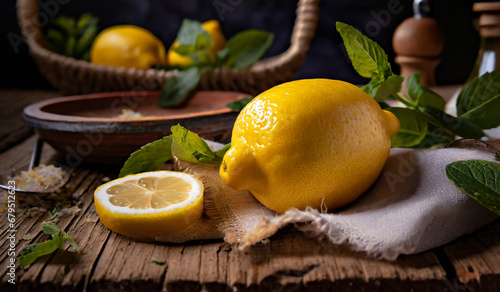 juicy lemon fruit  food photography close up shot in studio