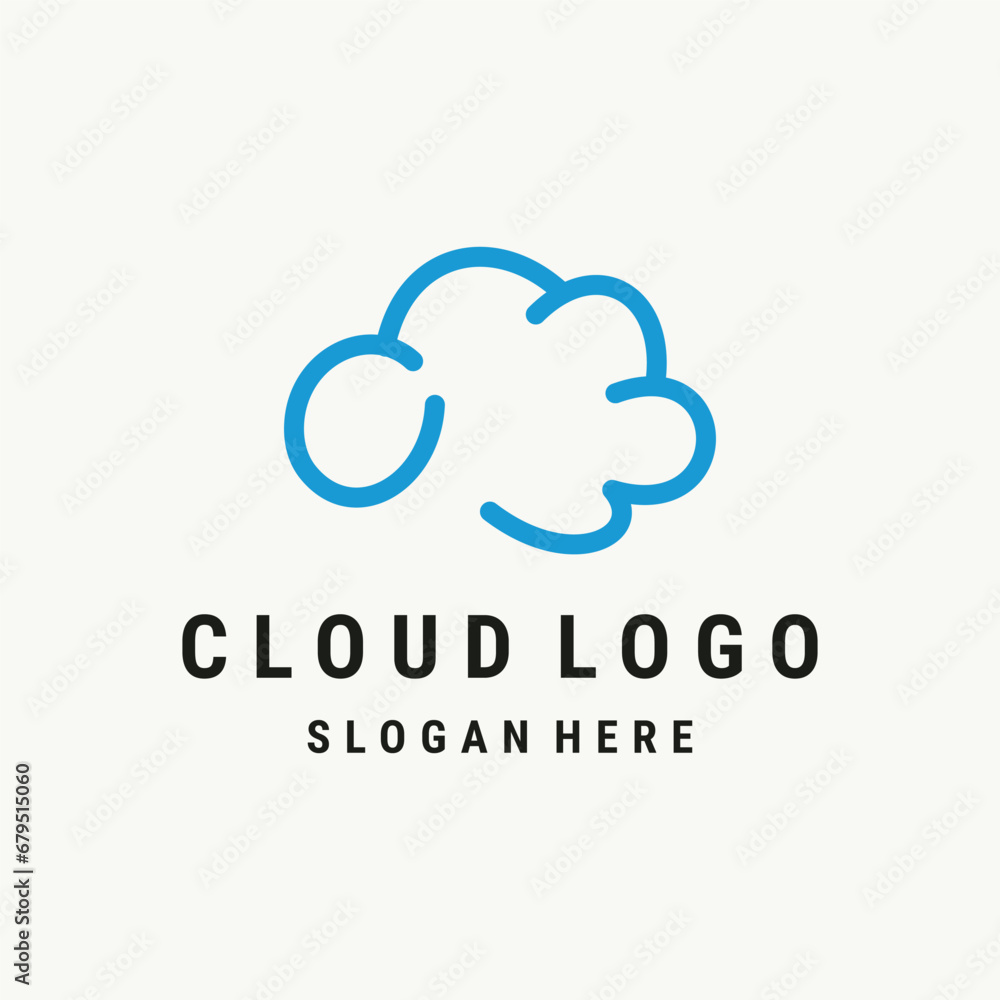 cloud logo icon design template flat vector cloud logo icon design template flat vector