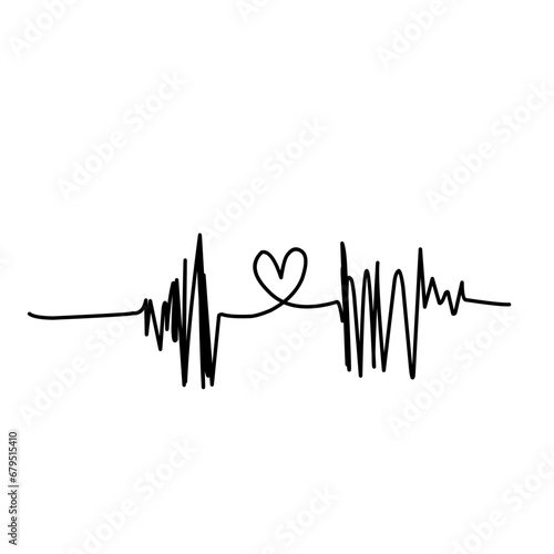 Doodle Love Cardiogram 