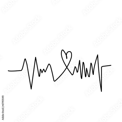 Doodle Love Cardiogram 