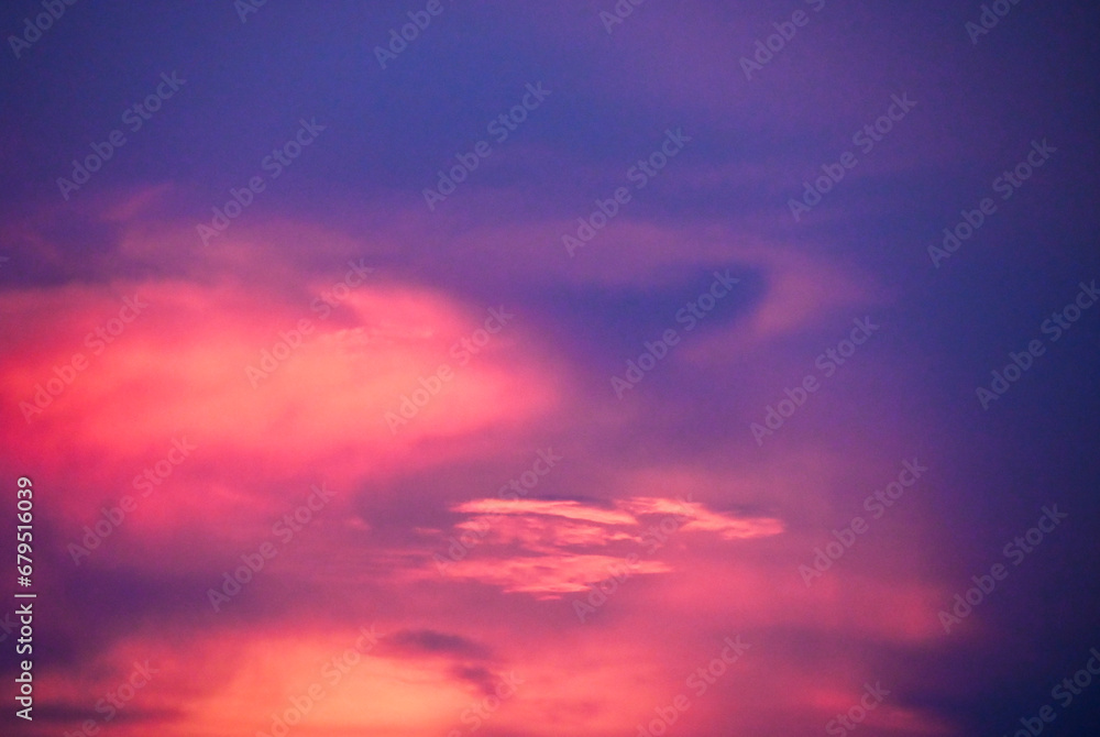 Fototapeta premium Beautiful red cloud in the sky