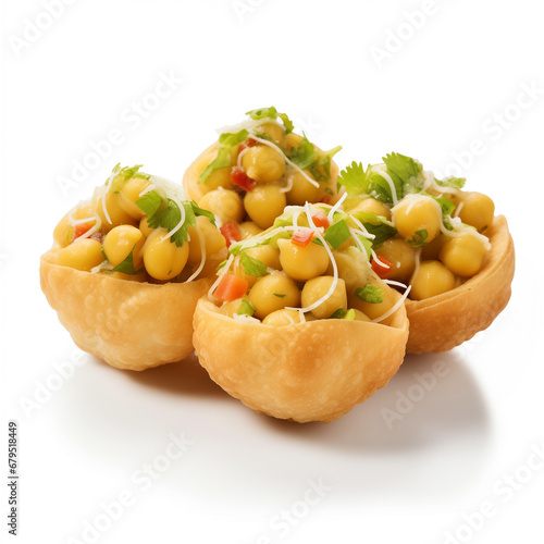 Pani puri Isolated white background photo