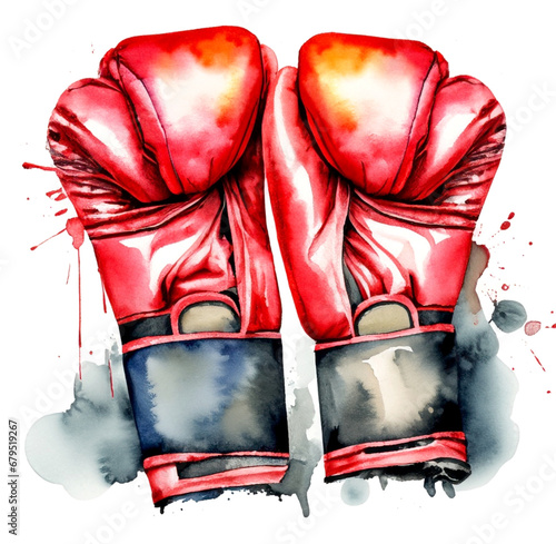 Czerwone rękawice bokserskie ilustracja
