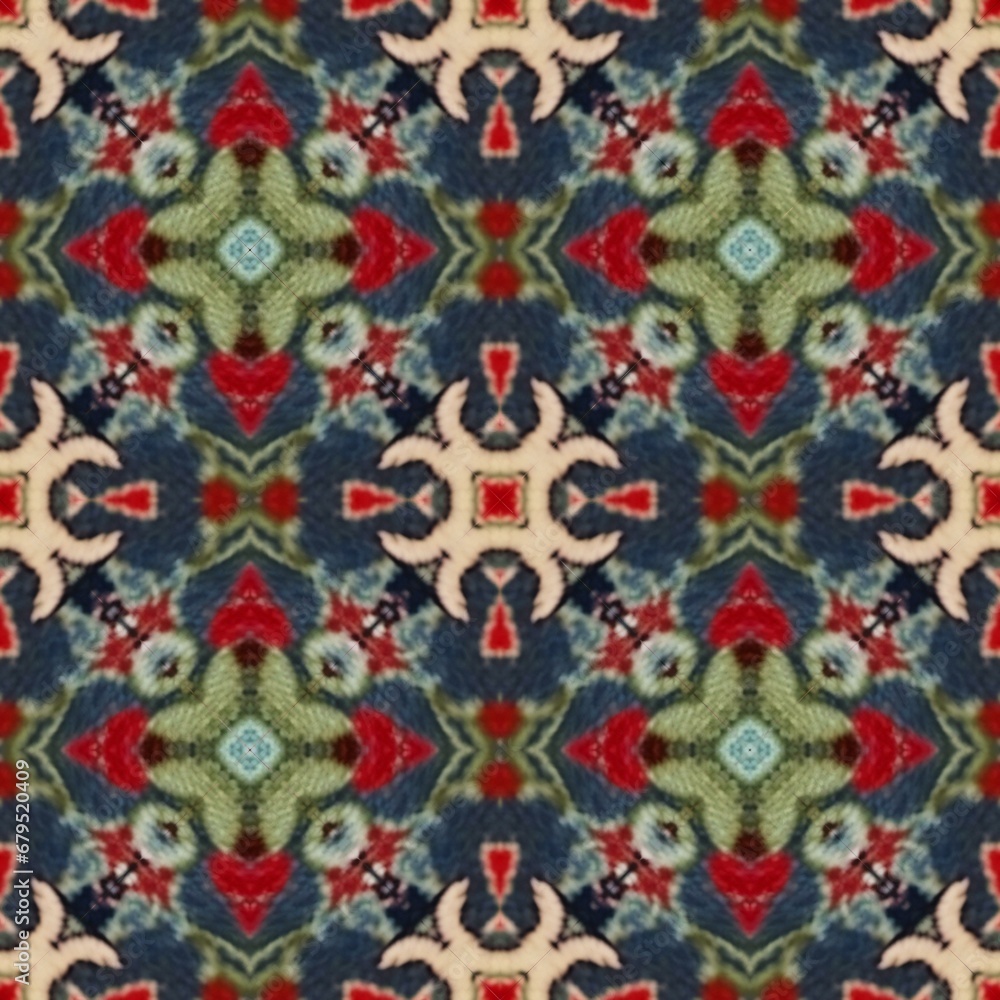 Seamless kaleidoscope pattern, endless texture for wallpaper