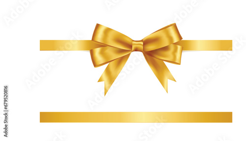 gold ribbon with bow