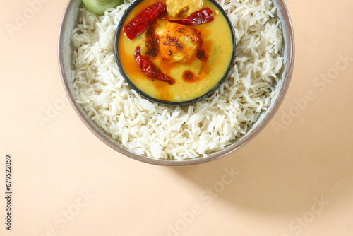 Kadhi chawal or karhi chawal, Indian Dish photo