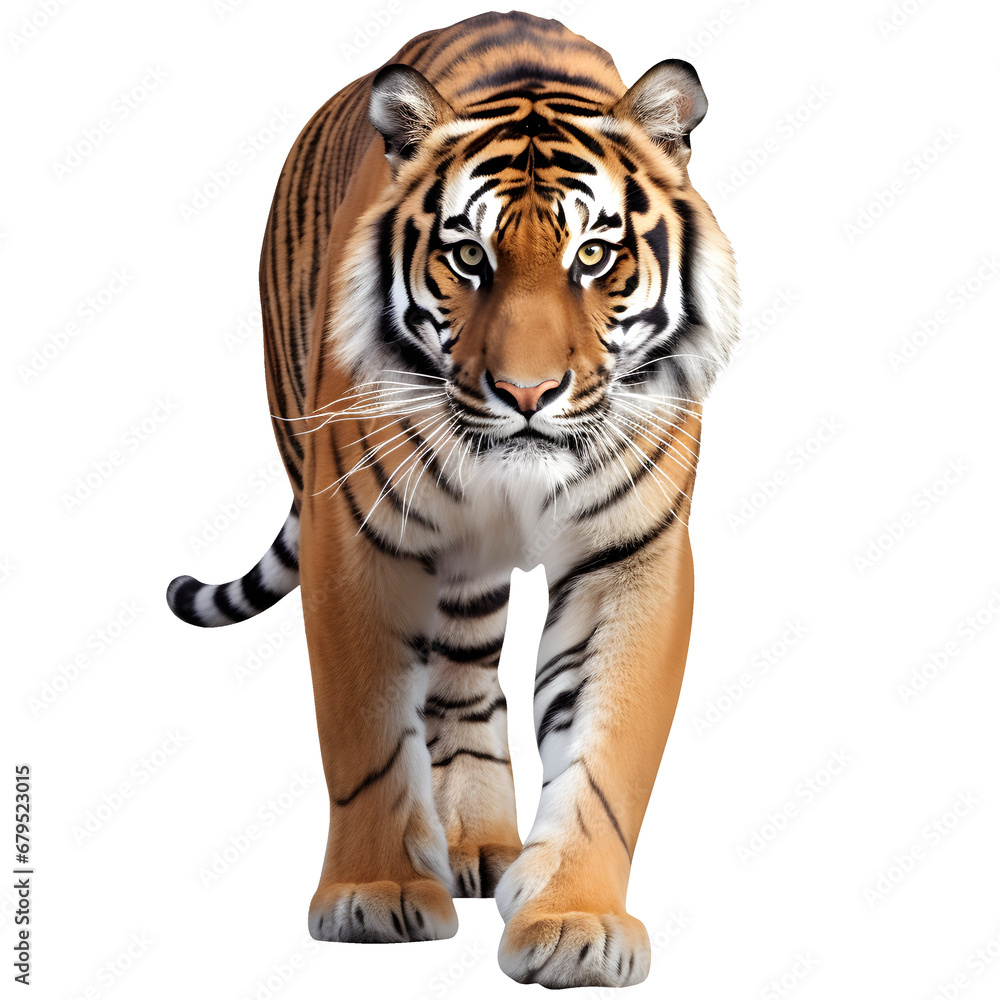 Obraz premium tiger isolated on transparent background - design element PNG cutout