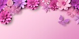 Woman's Day Background With Flowers Frame