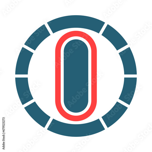 Velodrome Glyph Two Color Icon Design