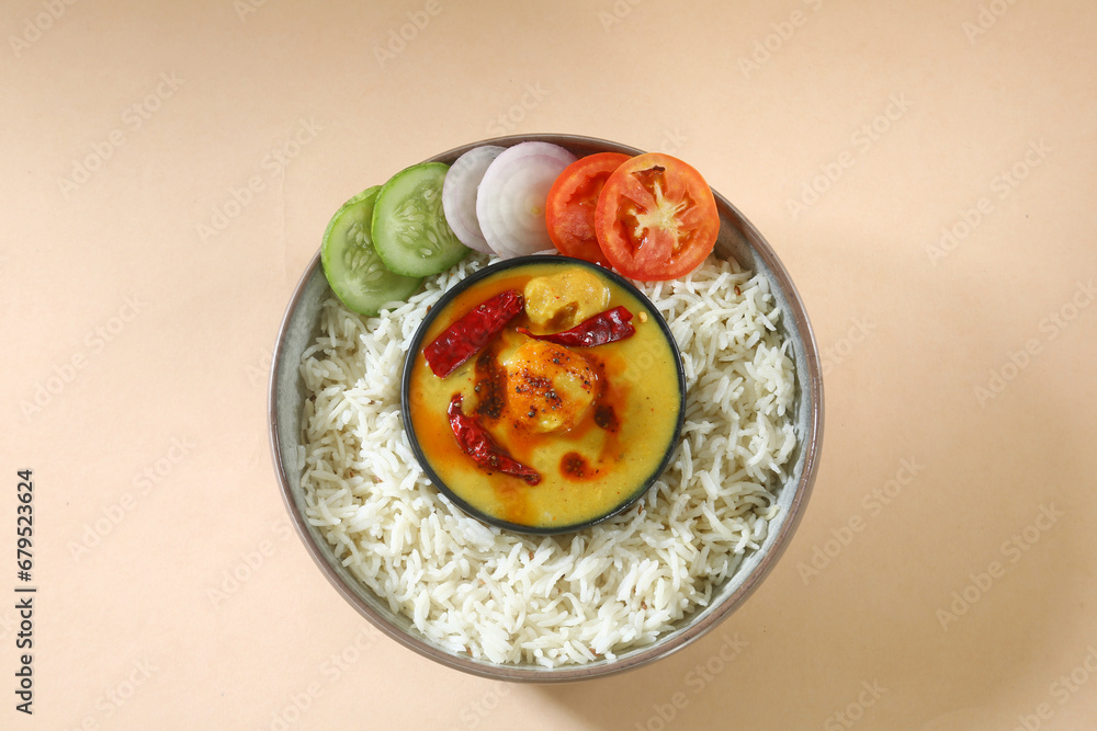 Kadhi chawal or karhi chawal, Indian Dish