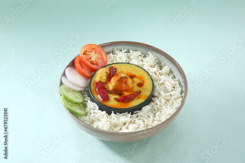 Kadhi chawal or karhi chawal, Indian Dish photo