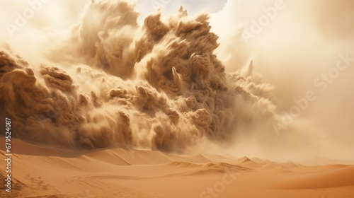 In a digital desert, sandstorms wreak havoc on structures, presenting unique challenges for adaptation © zahra