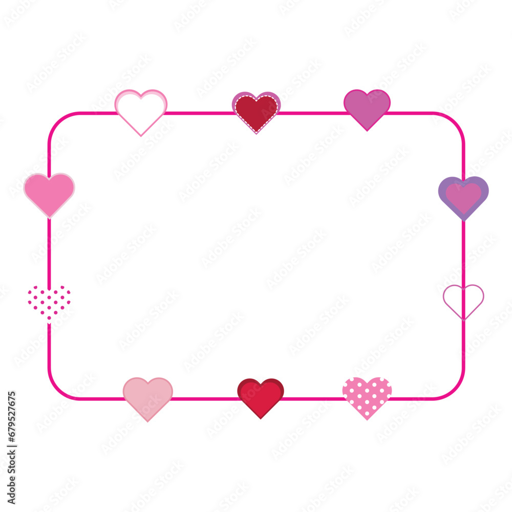 Valentine Pink Heart Frame Valentine Pink Heart Frame