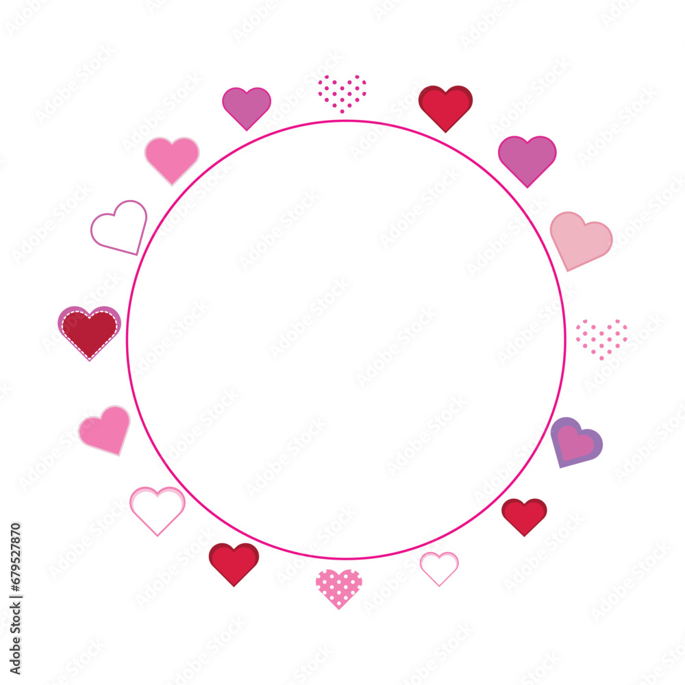 Valentine Pink Heart Frame