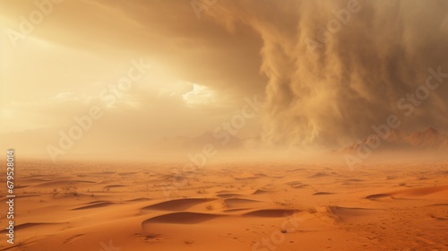 the desert landscape, contending with frequent sandstorms and their impact on virtual infrastructure