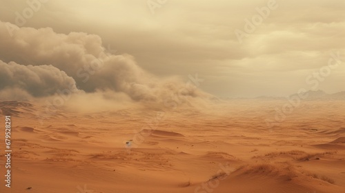 the desert landscape, contending with frequent sandstorms and their impact on virtual infrastructure