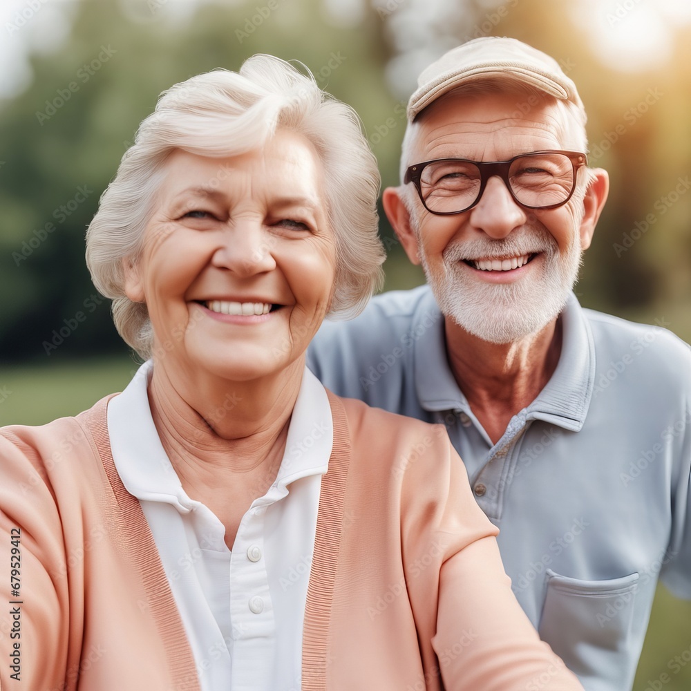 Senior couple having funoutdoors Senior couple having funoutdoors