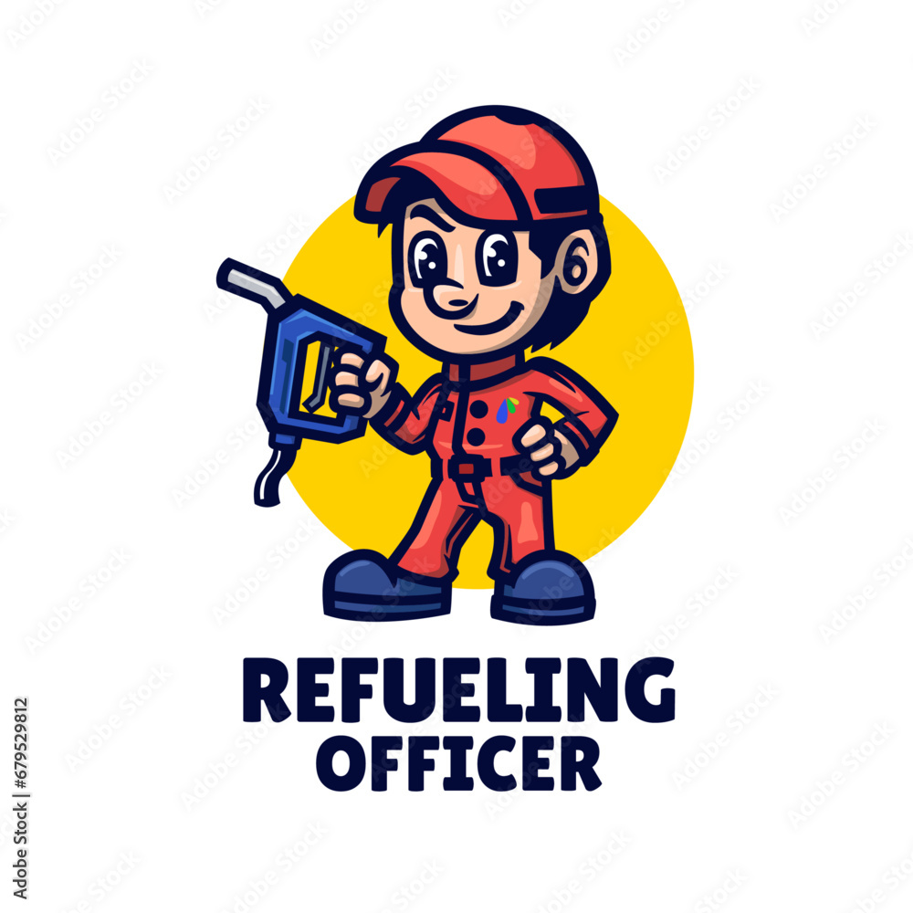 Illustration vector graphic of Refueling Officer, good for logo design