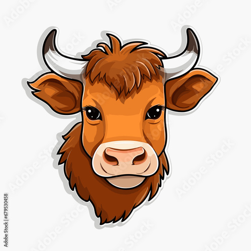 Bullock hand-drawn illustration. Bullock. Vector doodle style cartoon illustration