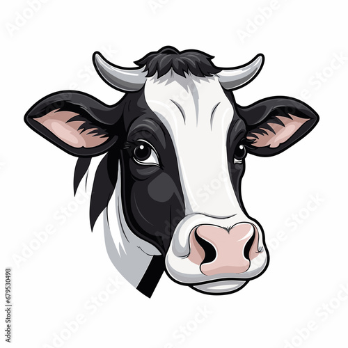 Cow hand-drawn illustration. Cow. Vector doodle style cartoon illustration