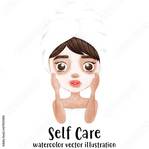 Facial Mask, woman face, self care, Skin care