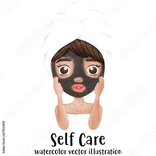 Facial Mask, woman face, self care, Skin care