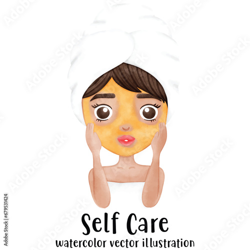 Facial Mask, woman face, self care, Skin care