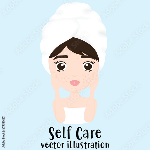 Facial Mask, woman face, self care, Skin care