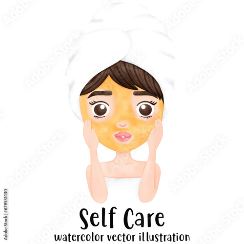 Facial Mask, woman face, self care, Skin care