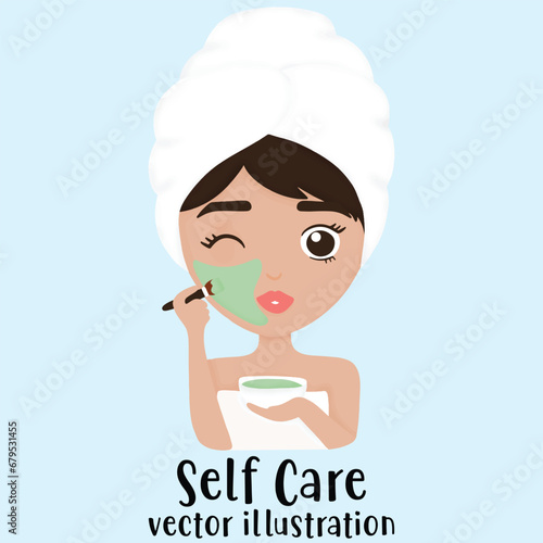 Facial Mask, woman face, self care, Skin care