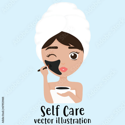 Facial Mask, woman face, self care, Skin care