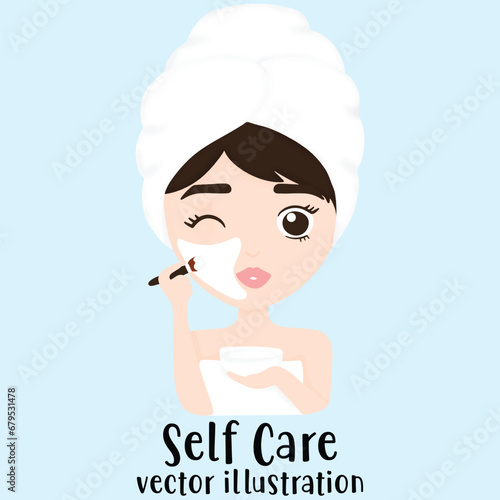 Facial Mask, woman face, self care, Skin care