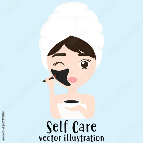 Facial Mask, woman face, self care, Skin care