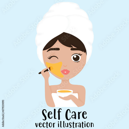 Facial Mask, woman face, self care, Skin care