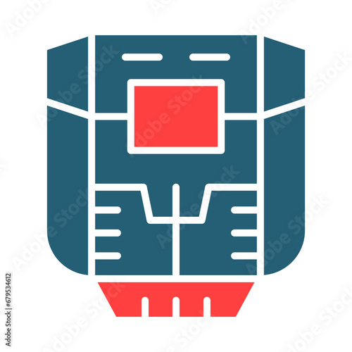 Cryogenic Chamber Glyph Two Color Icon Design
