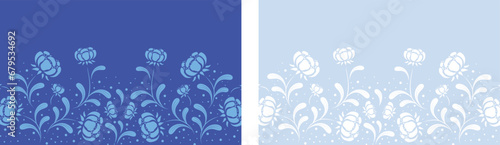 Gorgeous carnation on a beautiful, vibrant, colorful blue line. Great for printing and decoration. Vintage style.	
