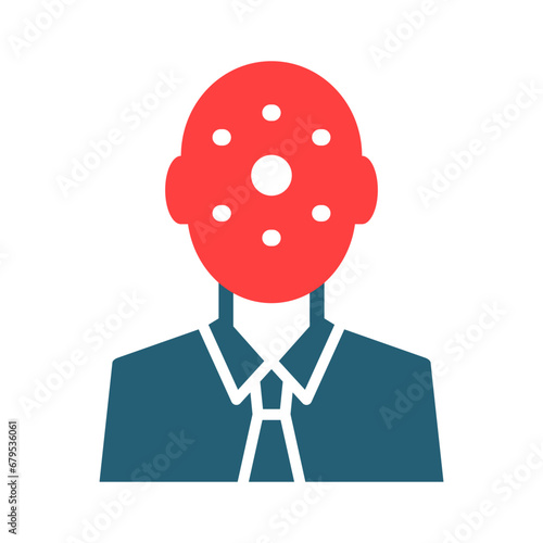 Blurring Glyph Two Color Icon Design