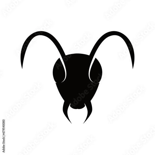 ant head vector logo template