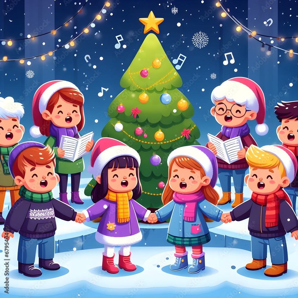 CHILDREN SINGING AROUND THE TREE CHILDREN SINGING AROUND THE TREE