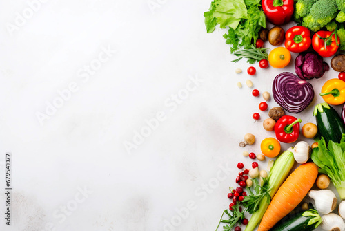 vegetables on a board