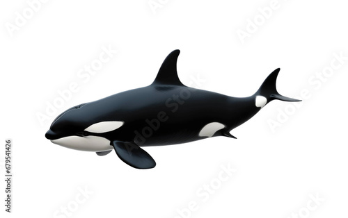 Sleek Orca On Transparent Background