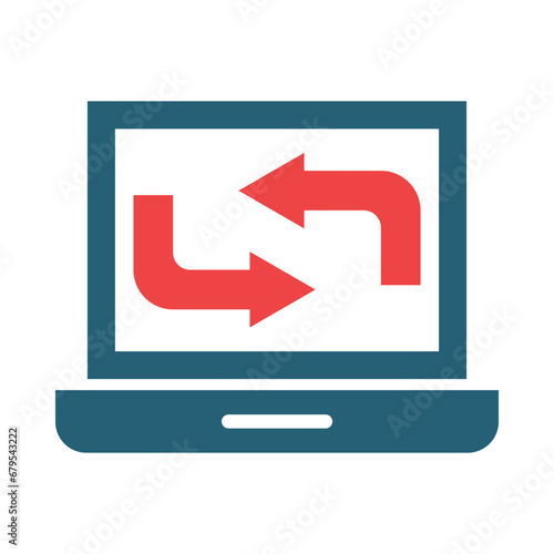 Migrating Glyph Two Color Icon Design