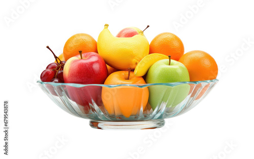 Glass Fruit Bowl On Isolated Background