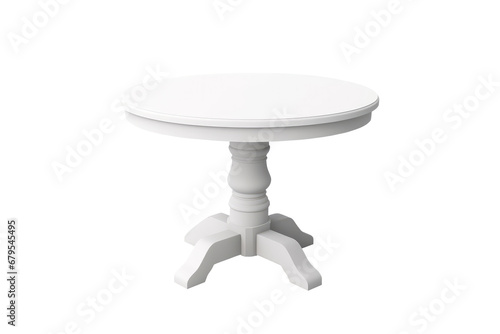 White table for decorated garden and green field,isolated on transparent background.