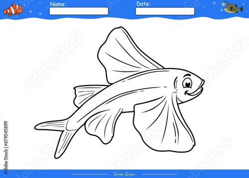 Lets color it flying fish