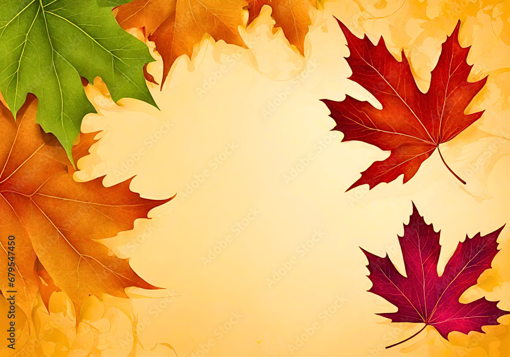 Obraz premium autumn leaves background, Leaves Texture in Seasonal Display, Colorful Autumn Leaves Carpet, Autumn Foliage Background