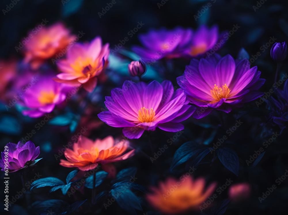 UV Blacklight of flower UV Blacklight of flower